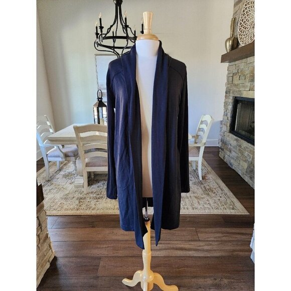 Athleta Long Black Cardigan Sweater‎ Size Small - Picture 5 of 11